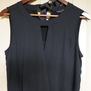 41 Hawthorn Sleeveless Faux Wrap Overlay Black Tank Size M Petite